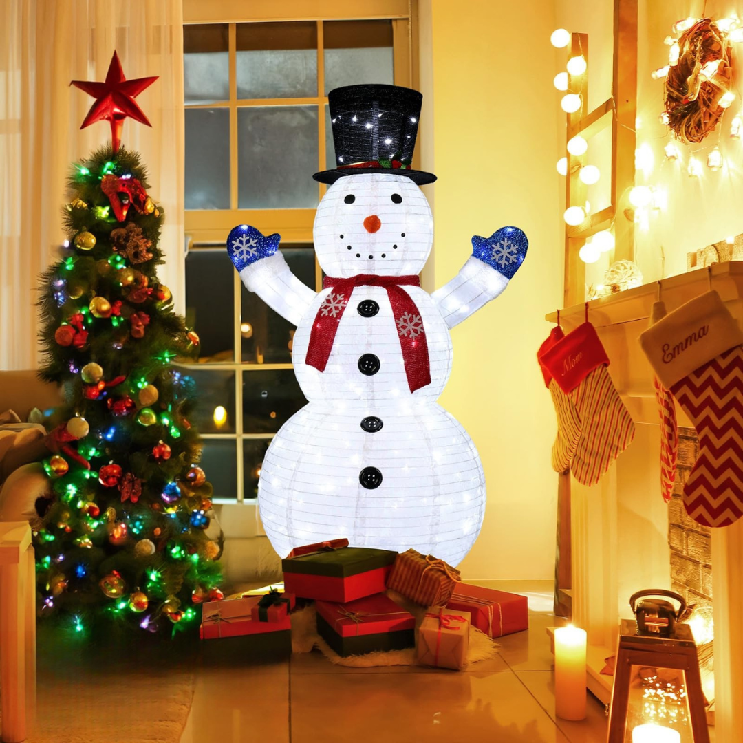 Decoración de Luz de Muñeco de Nieve Exterior