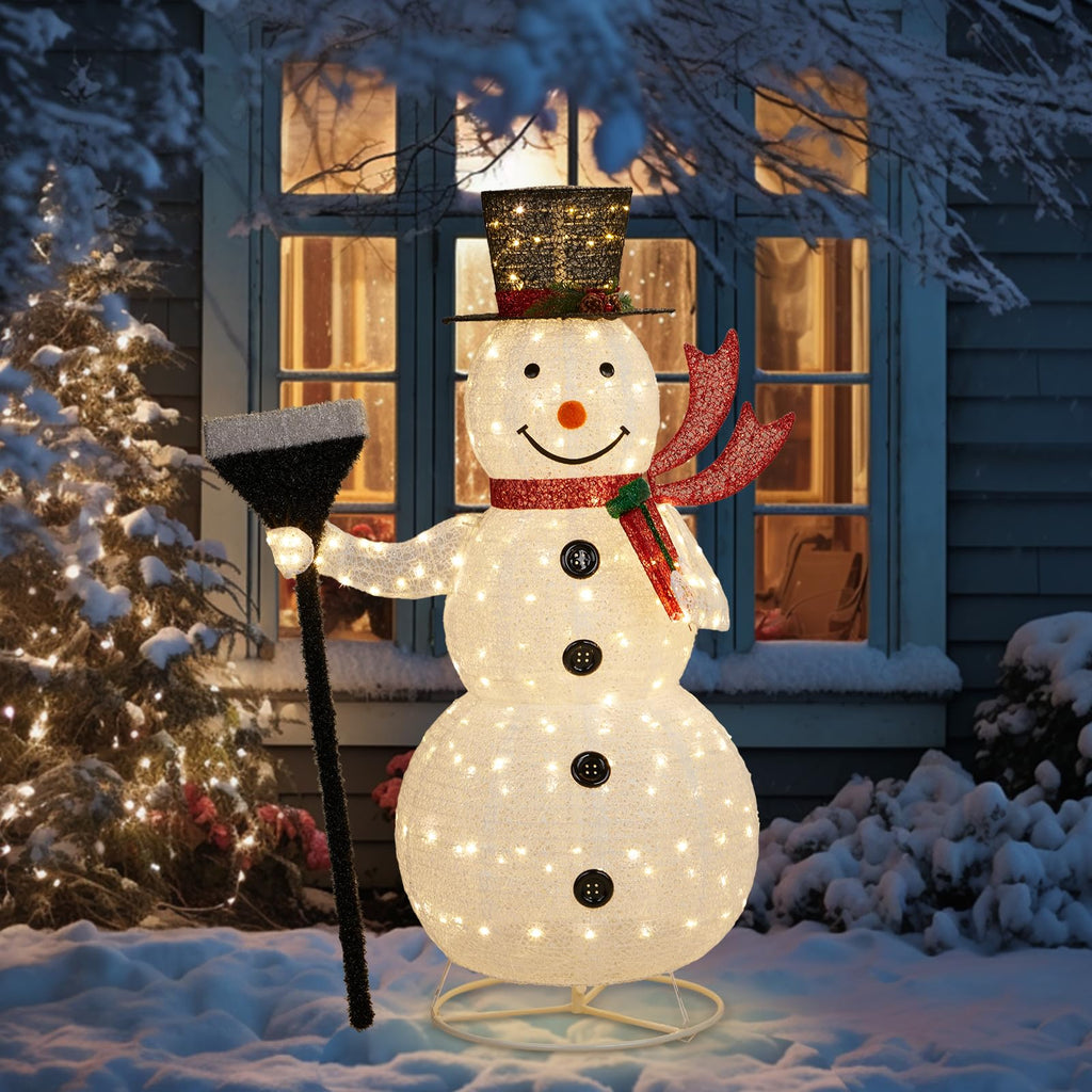 Decoración de Luz de Muñeco de Nieve Exterior