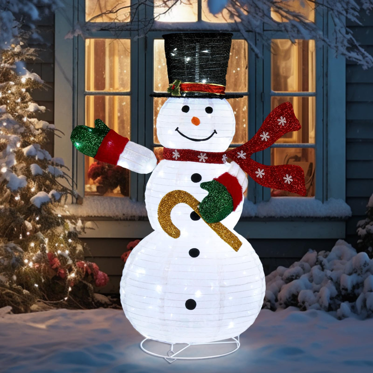 Decoración de Luz de Muñeco de Nieve Exterior