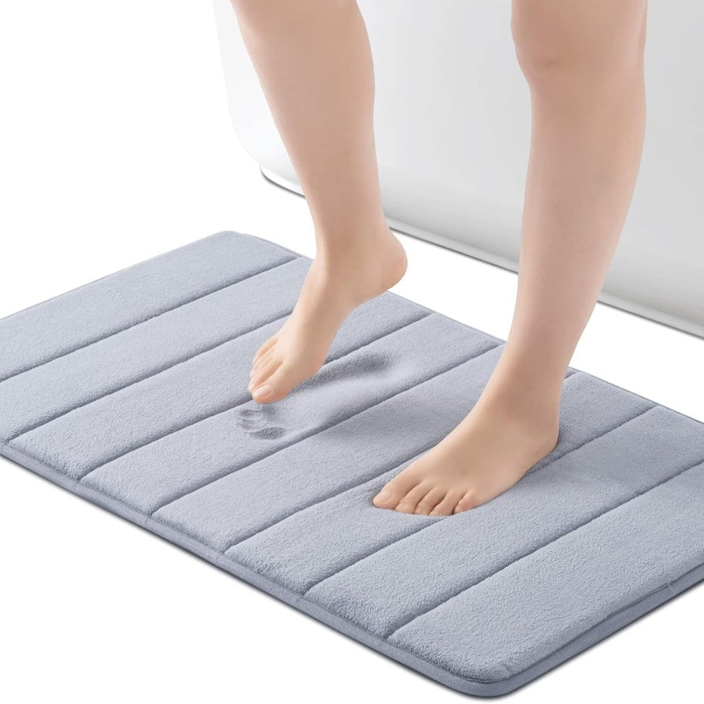 Alfombra de baño antideslizante de espuma viscoelástica - juego de 3 piezas