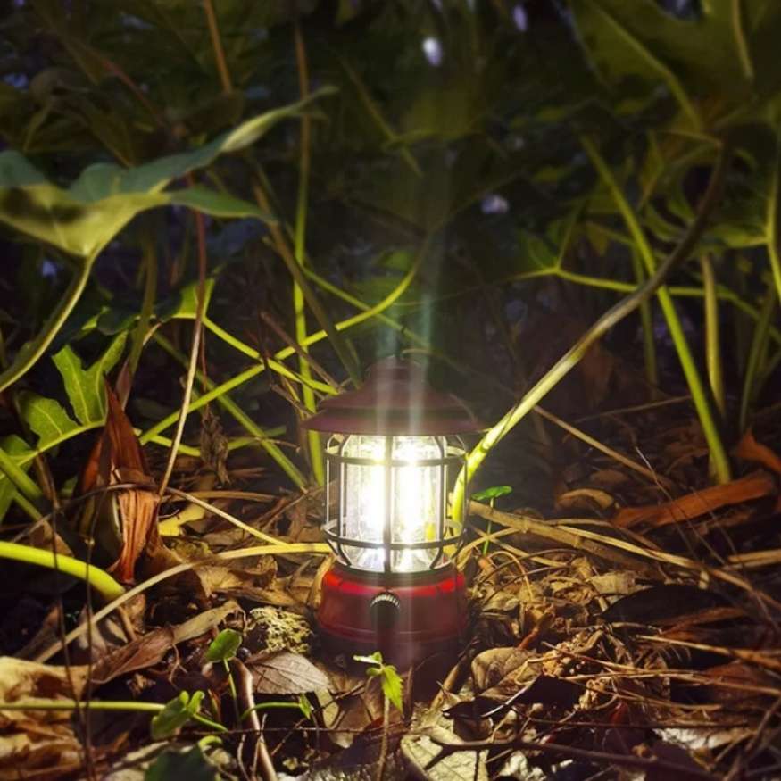 Linterna de Camping Recargable LightMate – LED de Estilo Vintage con Luz Regulable
