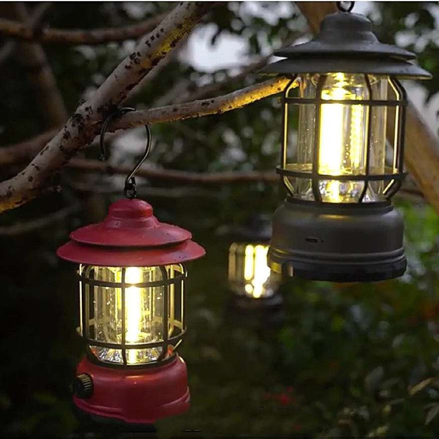 Linterna de Camping Recargable LightMate – LED de Estilo Vintage con Luz Regulable
