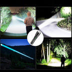 LumaBeam – Linterna LED Recargable de 100,000 Lúmenes con Batería Externa