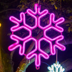 Decoraciones Navideñas LED para Exterior Copos de Nieve