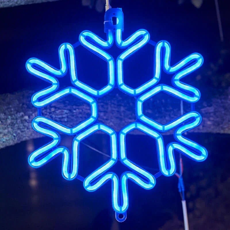 Decoraciones Navideñas LED para Exterior Copos de Nieve
