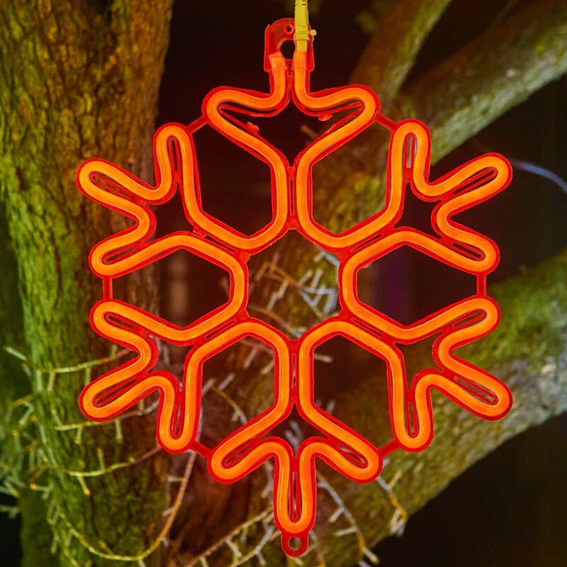 Decoraciones Navideñas LED para Exterior Copos de Nieve