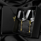 Vasos de cristal en pack de 2 – Elegantes copas de vino | Altas y lujosas para fiestas y eventos