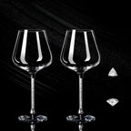 Vasos de cristal en pack de 2 – Elegantes copas de vino | Altas y lujosas para fiestas y eventos