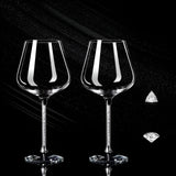 Vasos de cristal en pack de 2 – Elegantes copas de vino | Altas y lujosas para fiestas y eventos