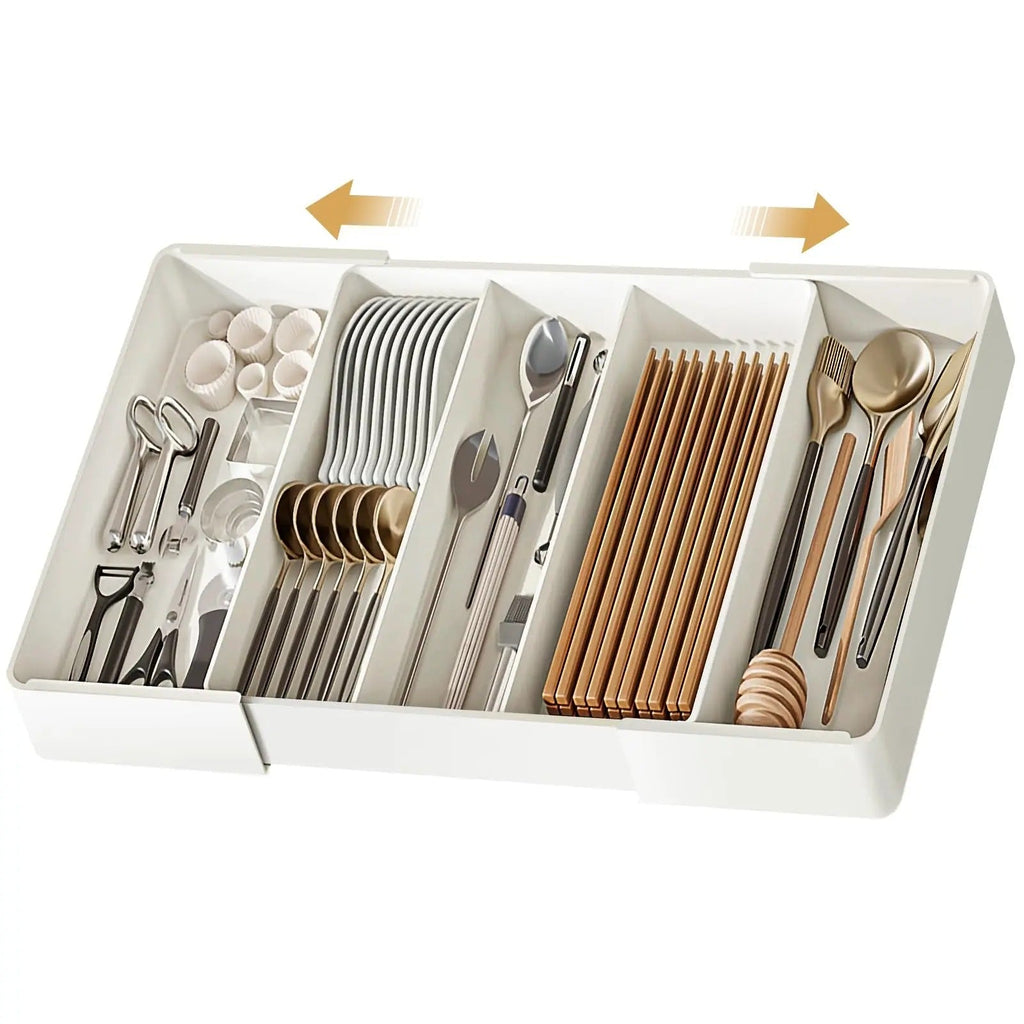 Organizador de Cajones Ajustable Flexible para Cocina, Oficina, Baño