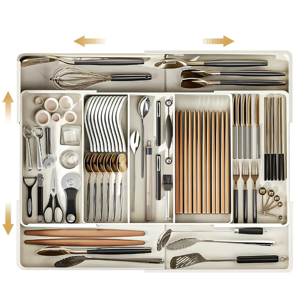 Organizador de Cajones Ajustable Flexible para Cocina, Oficina, Baño