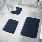 Alfombra de baño antideslizante de espuma viscoelástica - juego de 3 piezas