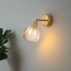 Aplique de Pared Vintage de Vidrio y Latón