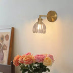 Aplique de Pared Vintage de Vidrio y Latón