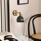 Aplique de Pared Vintage de Vidrio y Latón