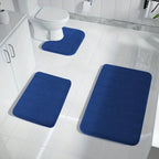 Alfombra de baño antideslizante de espuma viscoelástica - juego de 3 piezas