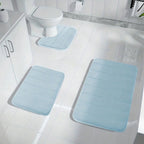 Alfombra de baño antideslizante de espuma viscoelástica - juego de 3 piezas