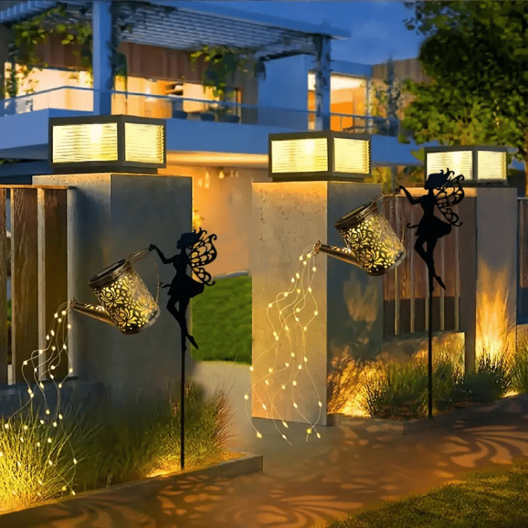 Lámpara de Jardín en Forma de Regadera Solar