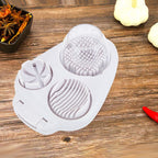 Cortador de huevos 3-en-1 de acero inoxidable - Cortador multifuncional para rebanadas, dados y gajos