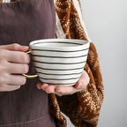 Taza de cerámica con diseño geométrico – Elegante y moderna | Ideal para café o té