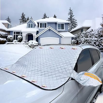 Cubierta magnética para el parabrisas en invierno